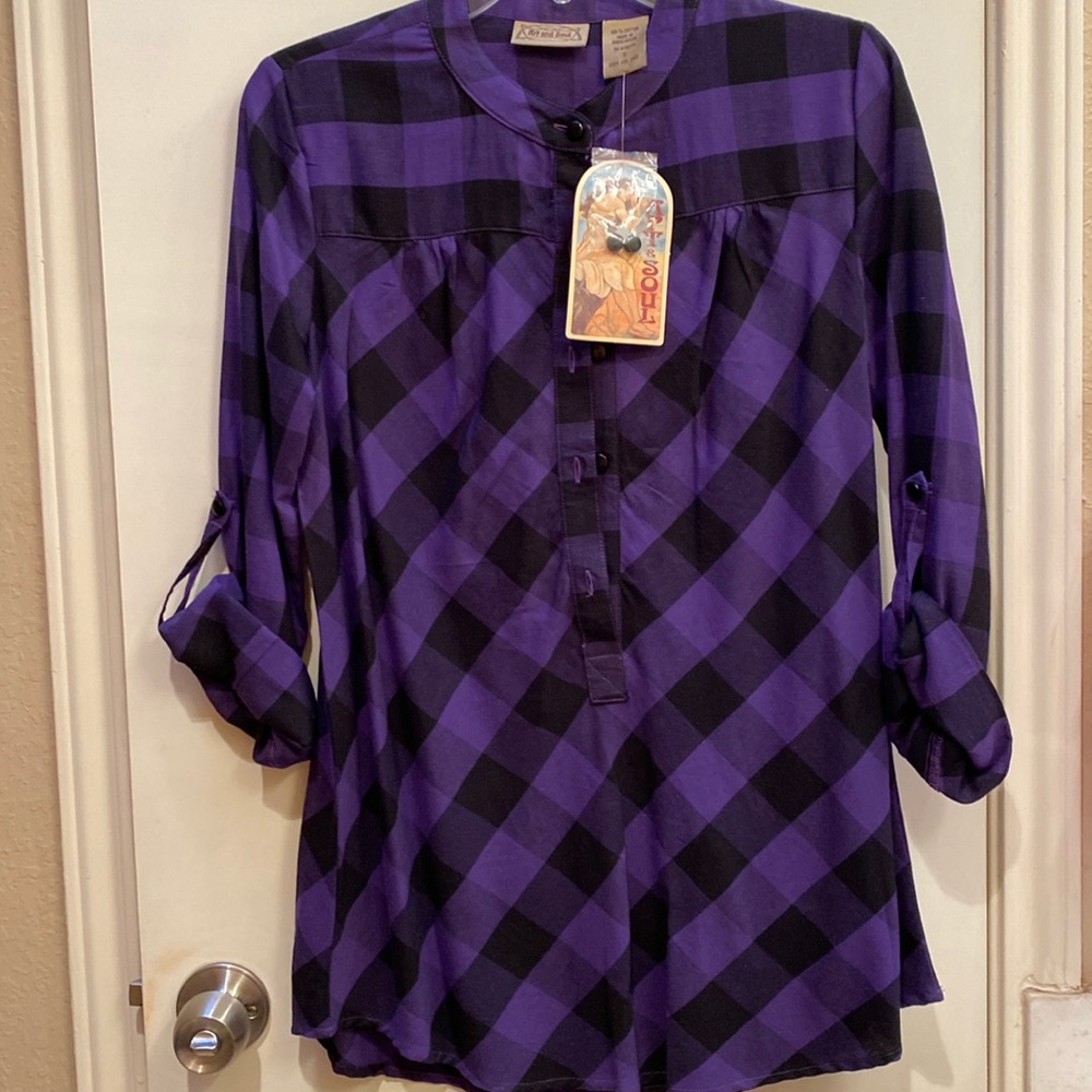 Tunic top new with tags purple and